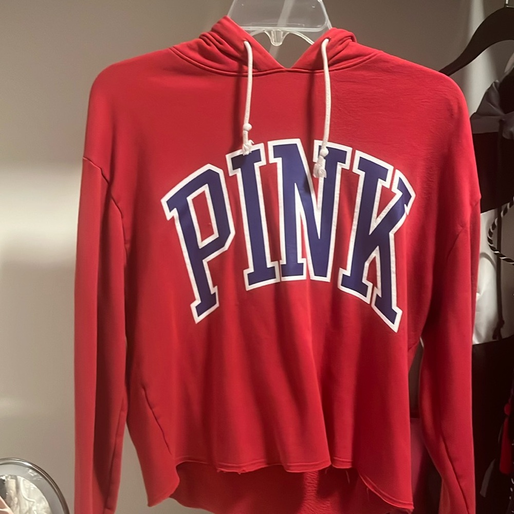 Victoria Secret Pink Cropped Hoodie